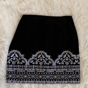 White House Black Market Beaded Mini Skirt